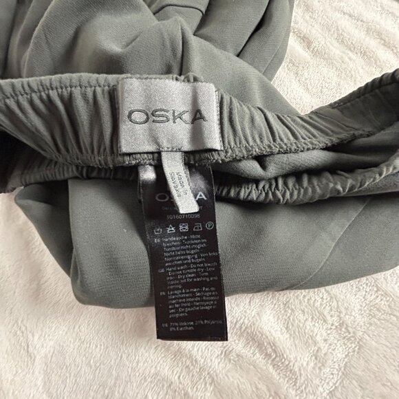 Oska Womens Dark Gray Straight Leg Trousers Pants Size 1 Stretch Elastic Waist - Picture 3 of 10